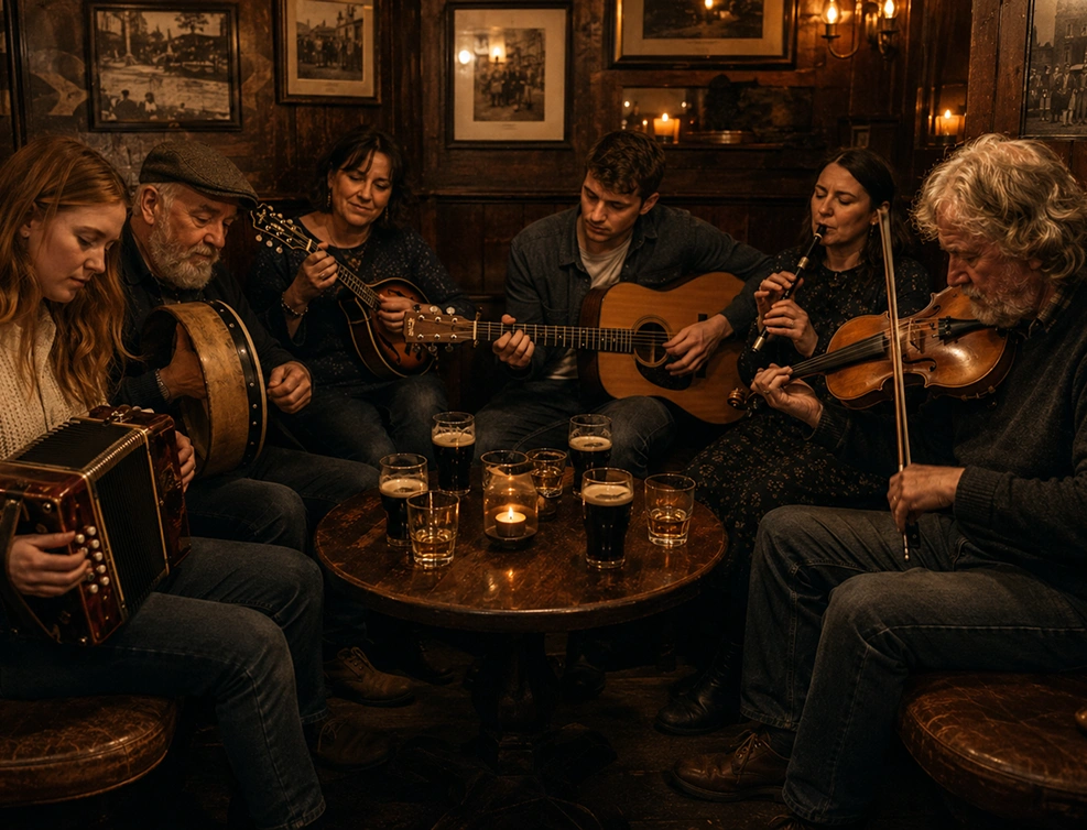 A group of musicians playing instruments