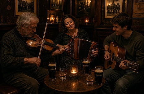 A group of musicians playing instruments