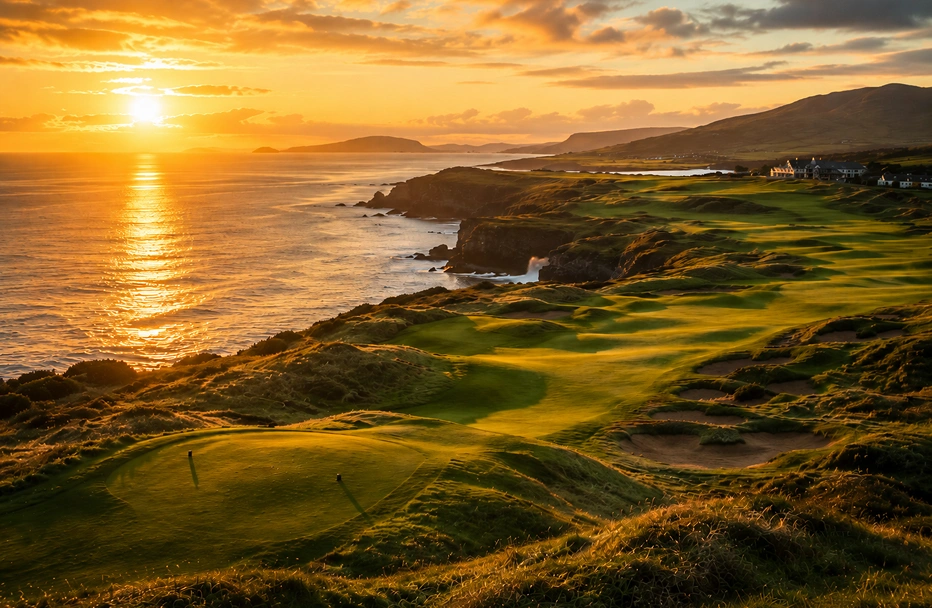 A beautiful sea view with golf course